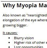 Myopia Parent Information Packet + Enrollment Agreement